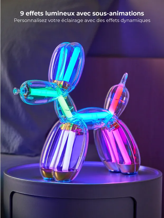 Détail de la technologie LED intégrée et des commandes tactiles sur le nez